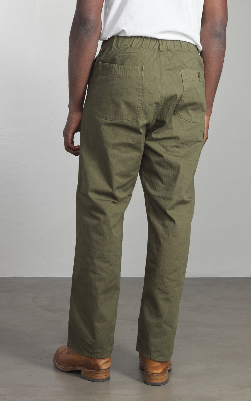 OrSlow Wide Fit French Work Pants Army Green