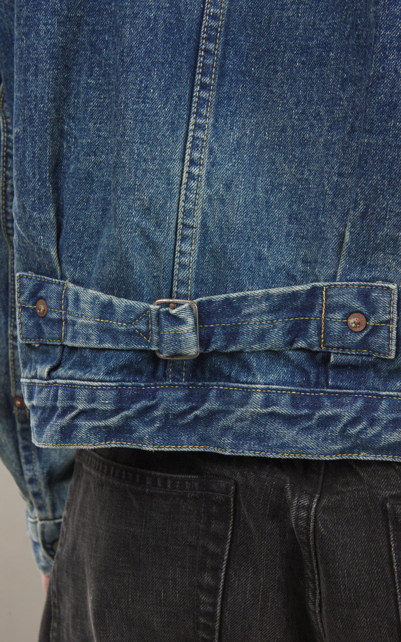 OrSlow 40s Pleated Front Blouse Jacket Selvedge Used Indigo