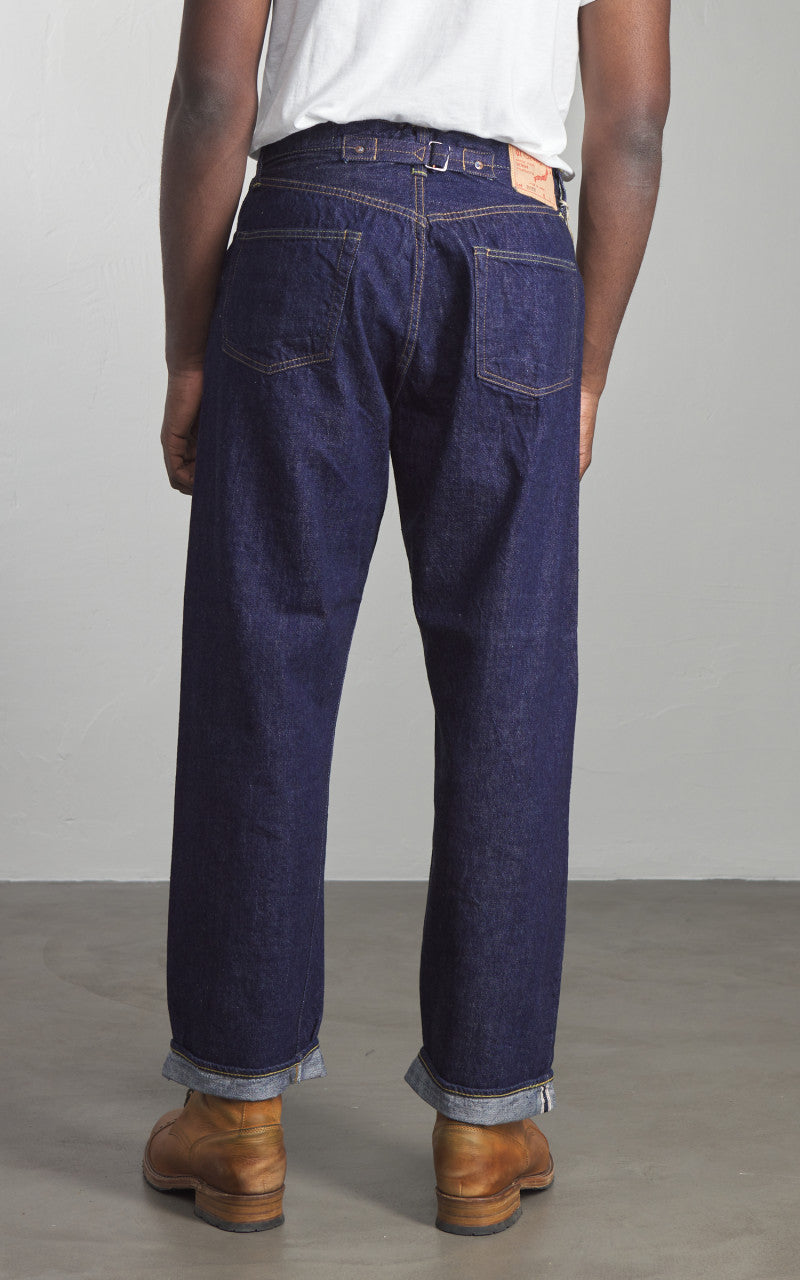 OrSlow 101 Grand Dads Fit Denim Pants Blue One Wash