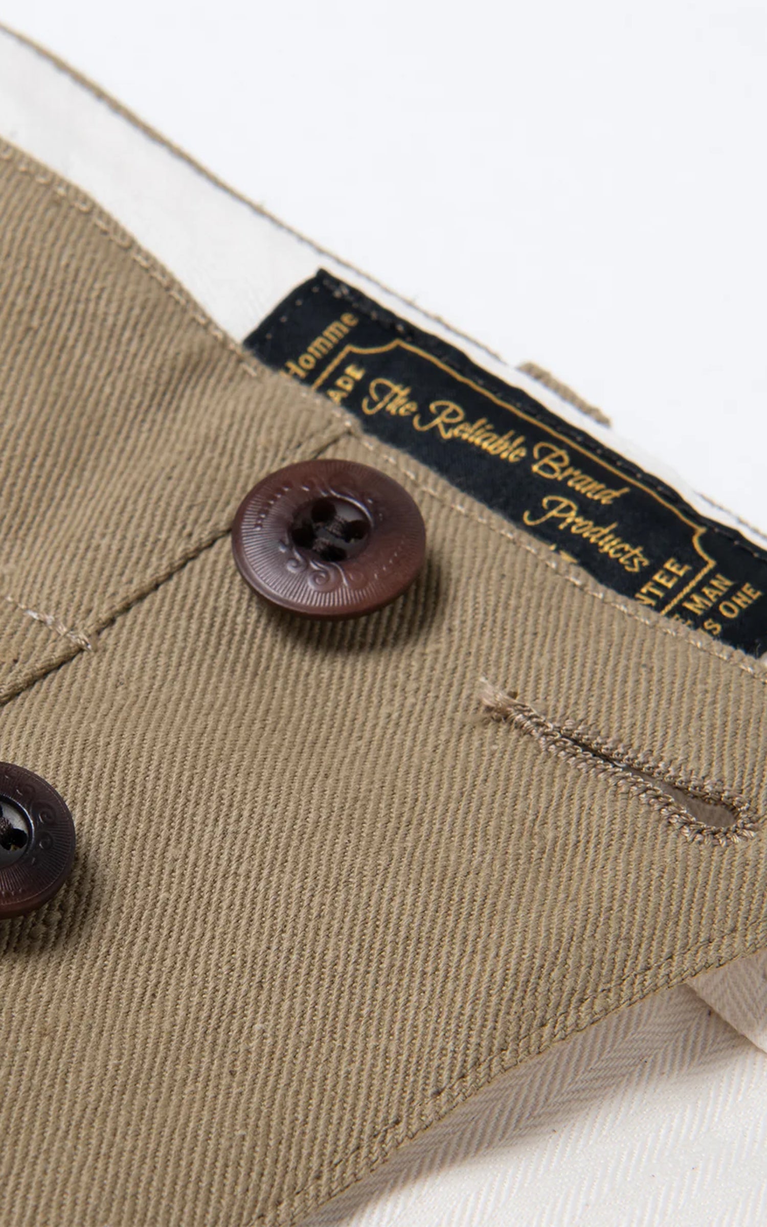 Orgueil OR-1133 Cotton Wide Selvedge Trousers Beige