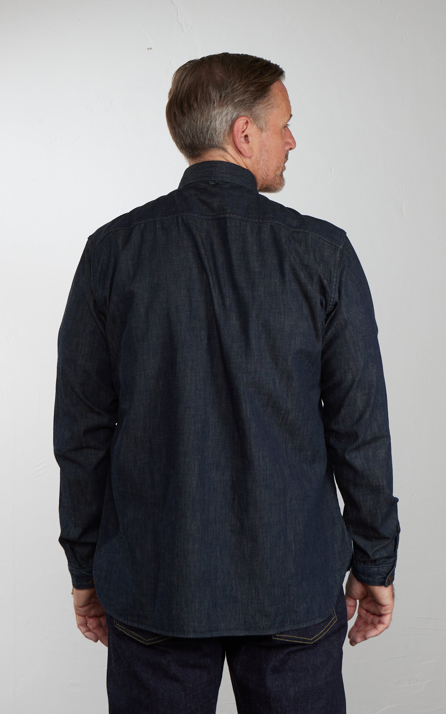 Orgueil OR-5107 Shawl Collar Shirt Denim Indigo