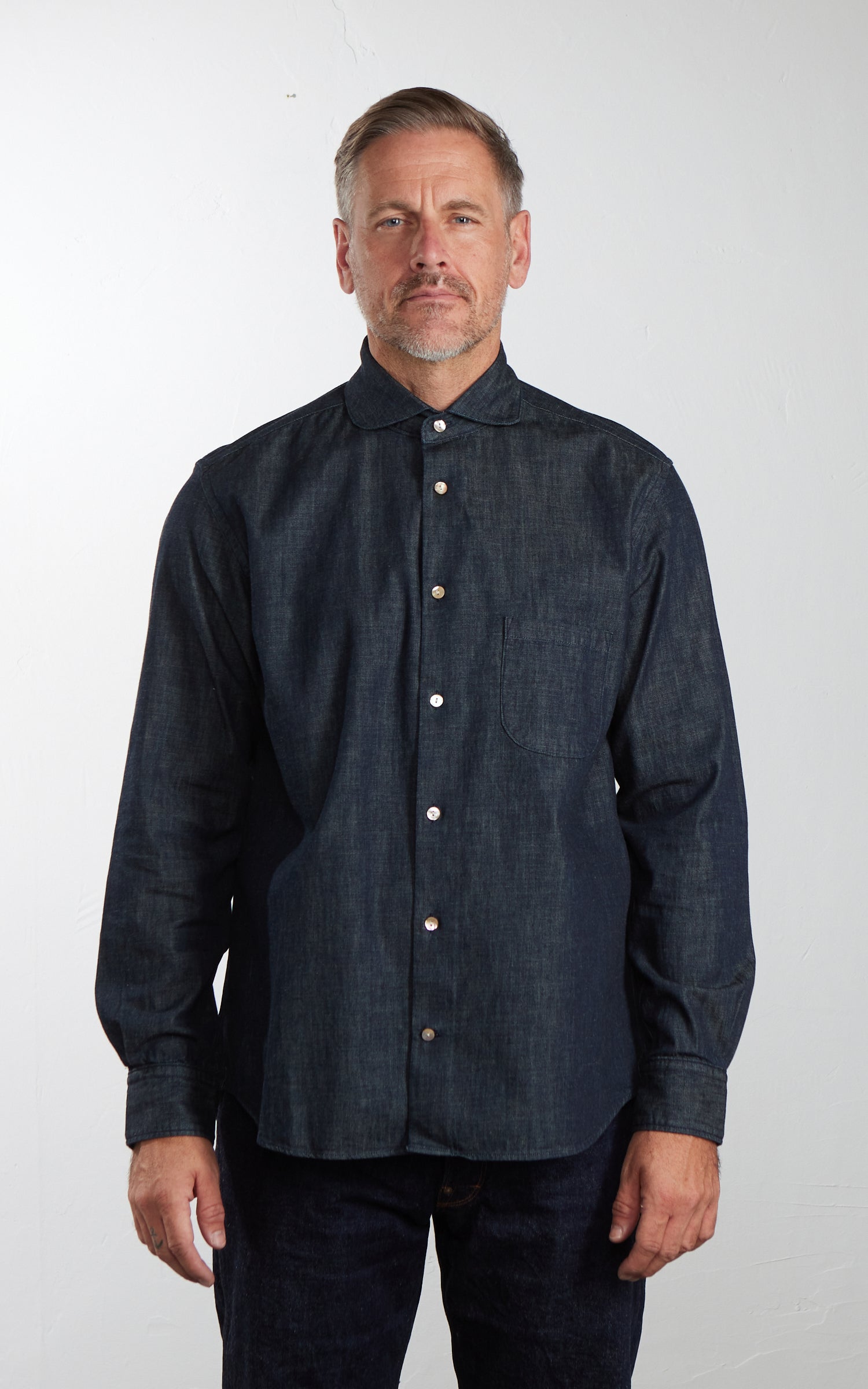Orgueil OR-5109 Windsor Collar Shirt Denim Indigo