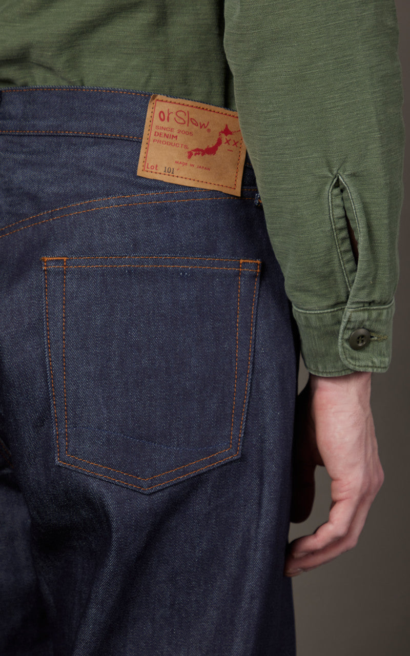 OrSlow 101 Dads Fit Denim Rigid Indigo 13oz