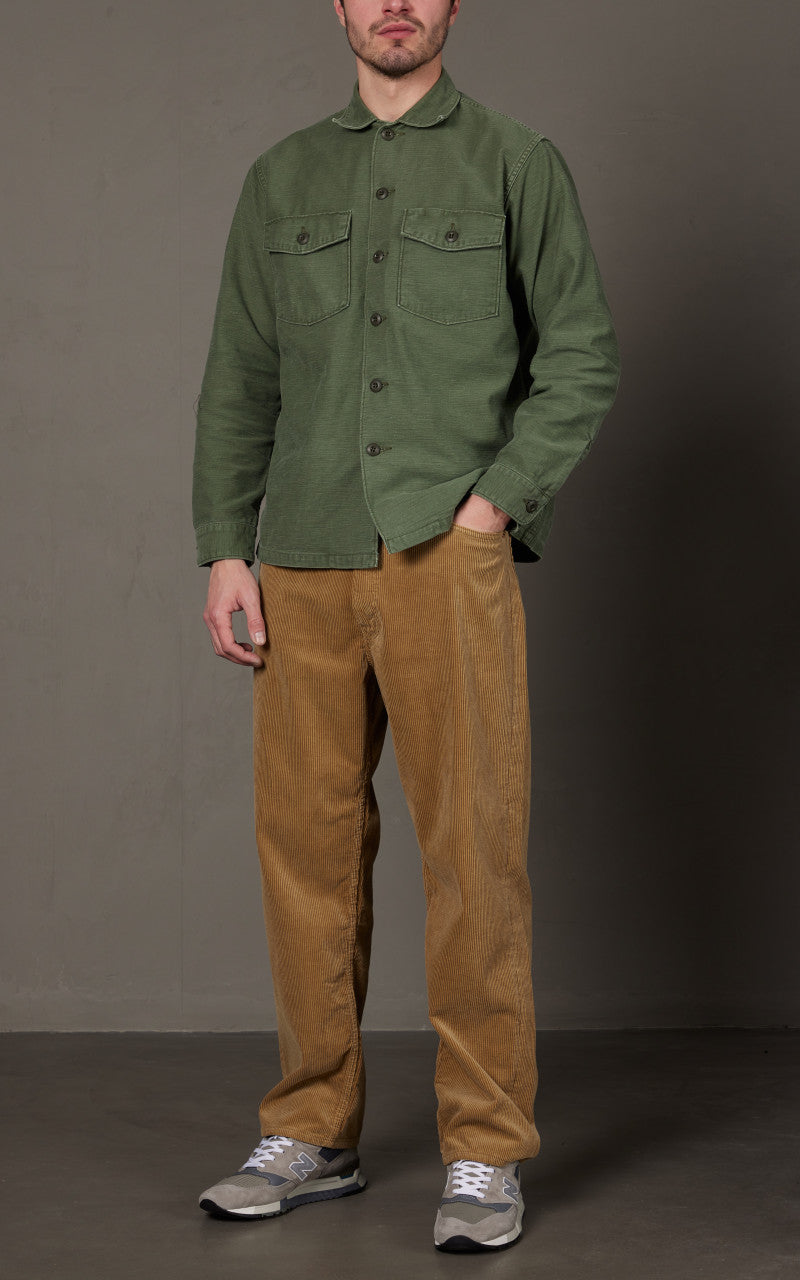 OrSlow 101 Dads Fit Corduroy Pants Beige