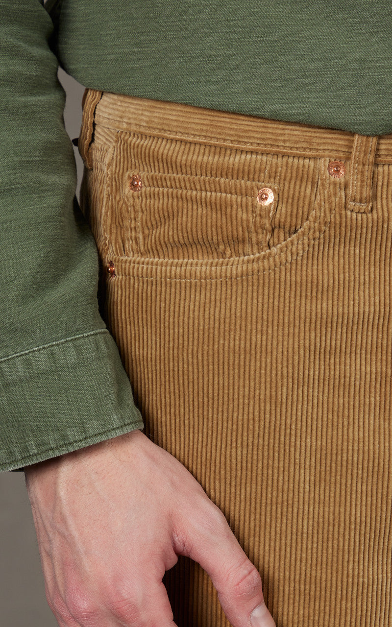 OrSlow 101 Dads Fit Corduroy Pants Beige