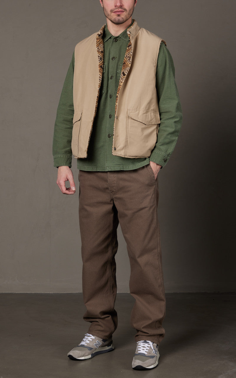 OrSlow Reversible Vest Beige