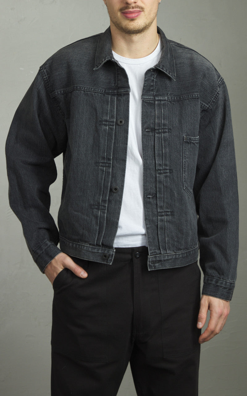 OrSlow Type 1 Denim Jacket Selvedge Stonewashed Black