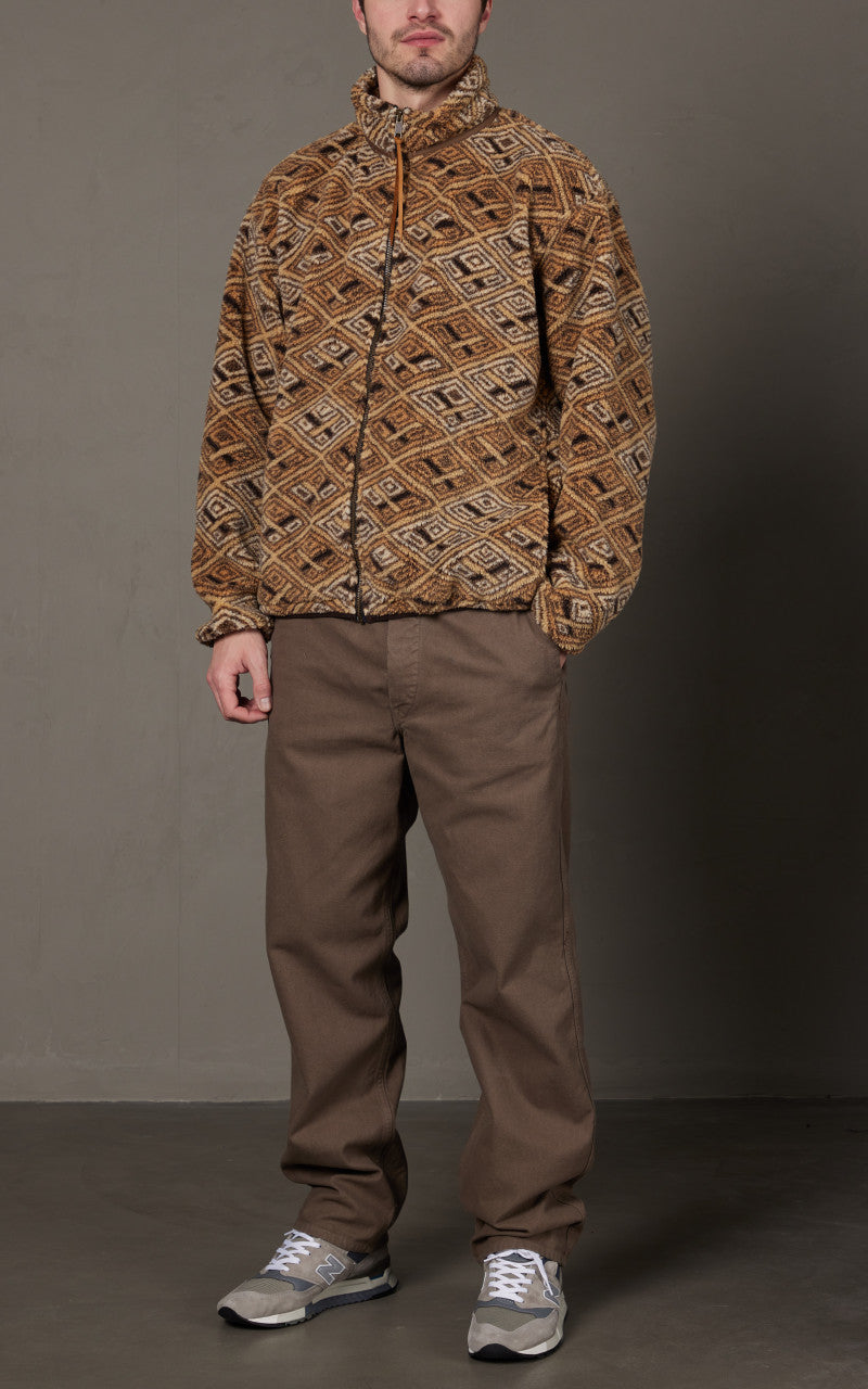 OrSlow African Pattern Jacket Boa Fleece Multi