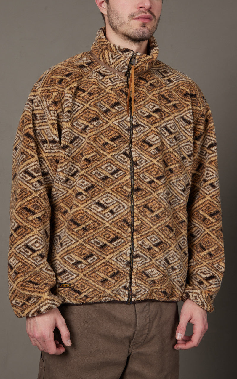 OrSlow African Pattern Jacket Boa Fleece Multi