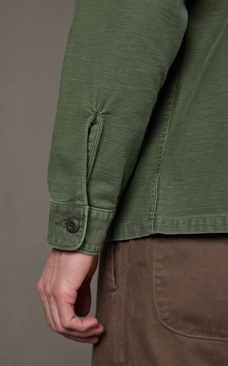 OrSlow US Army Fatigue Shirt Green Used Wash