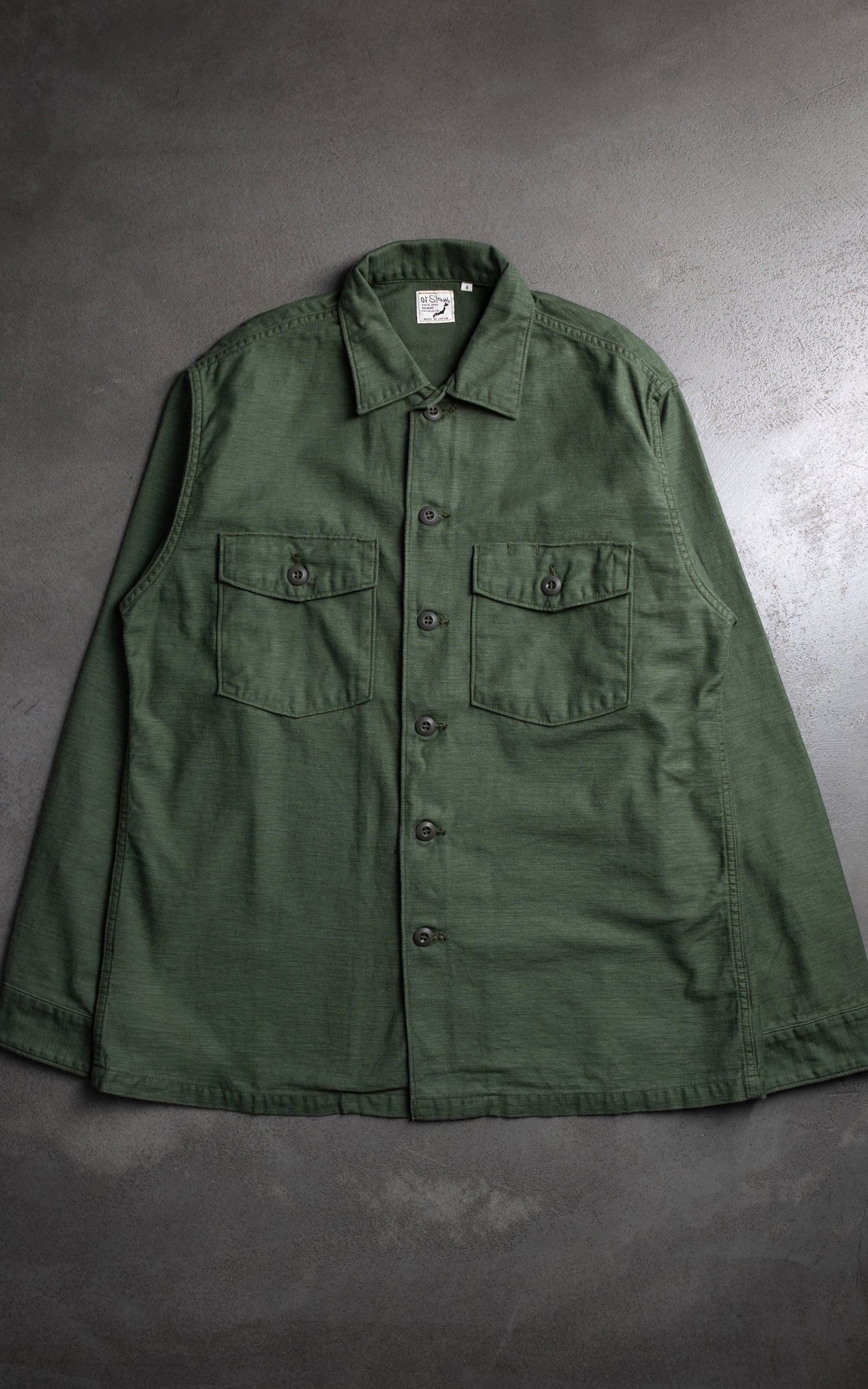 OrSlow US Army Fatigue Shirt Army Green
