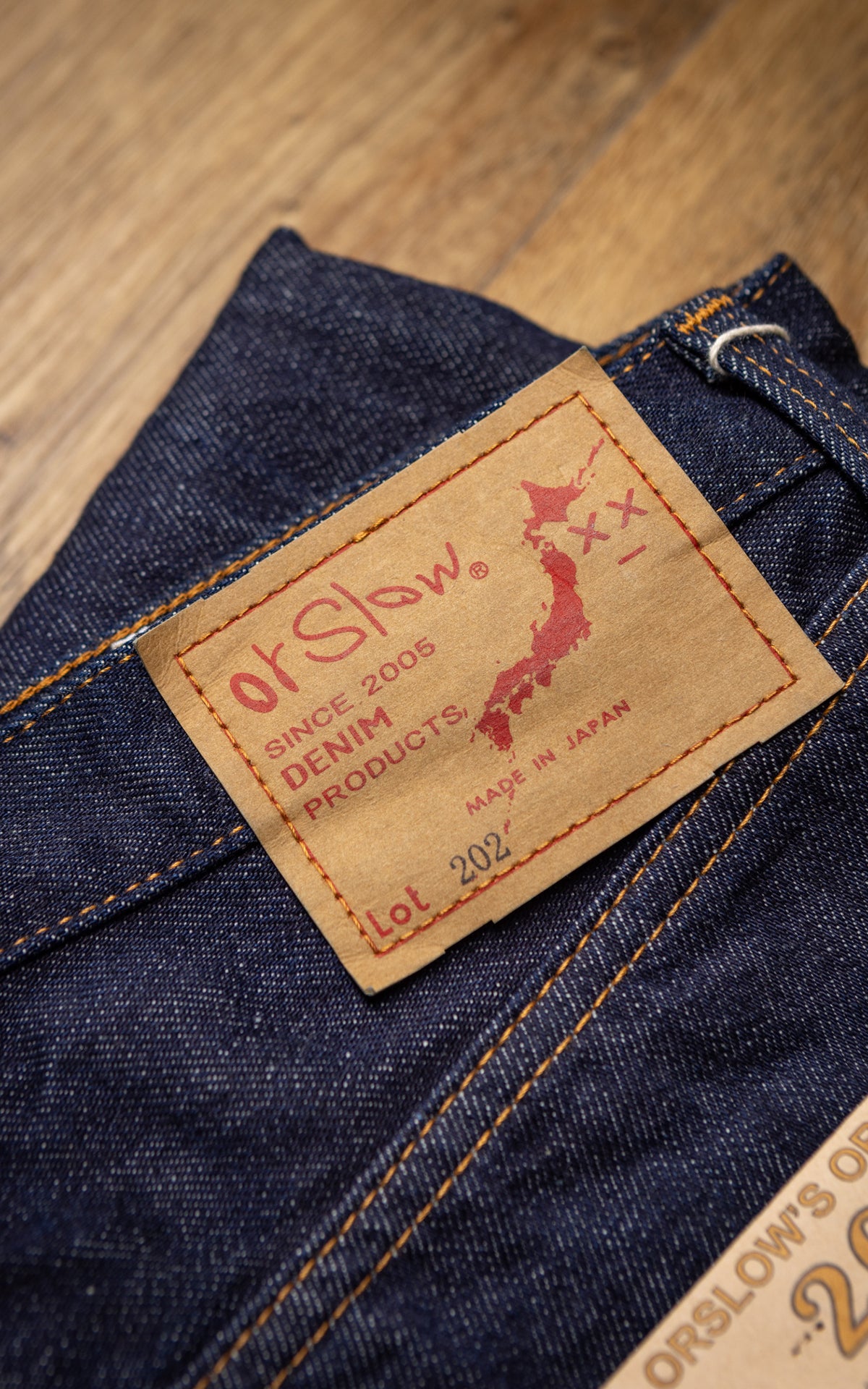 OrSlow 202 Shoe Cut Wide Flare Denim One Wash Indigo
