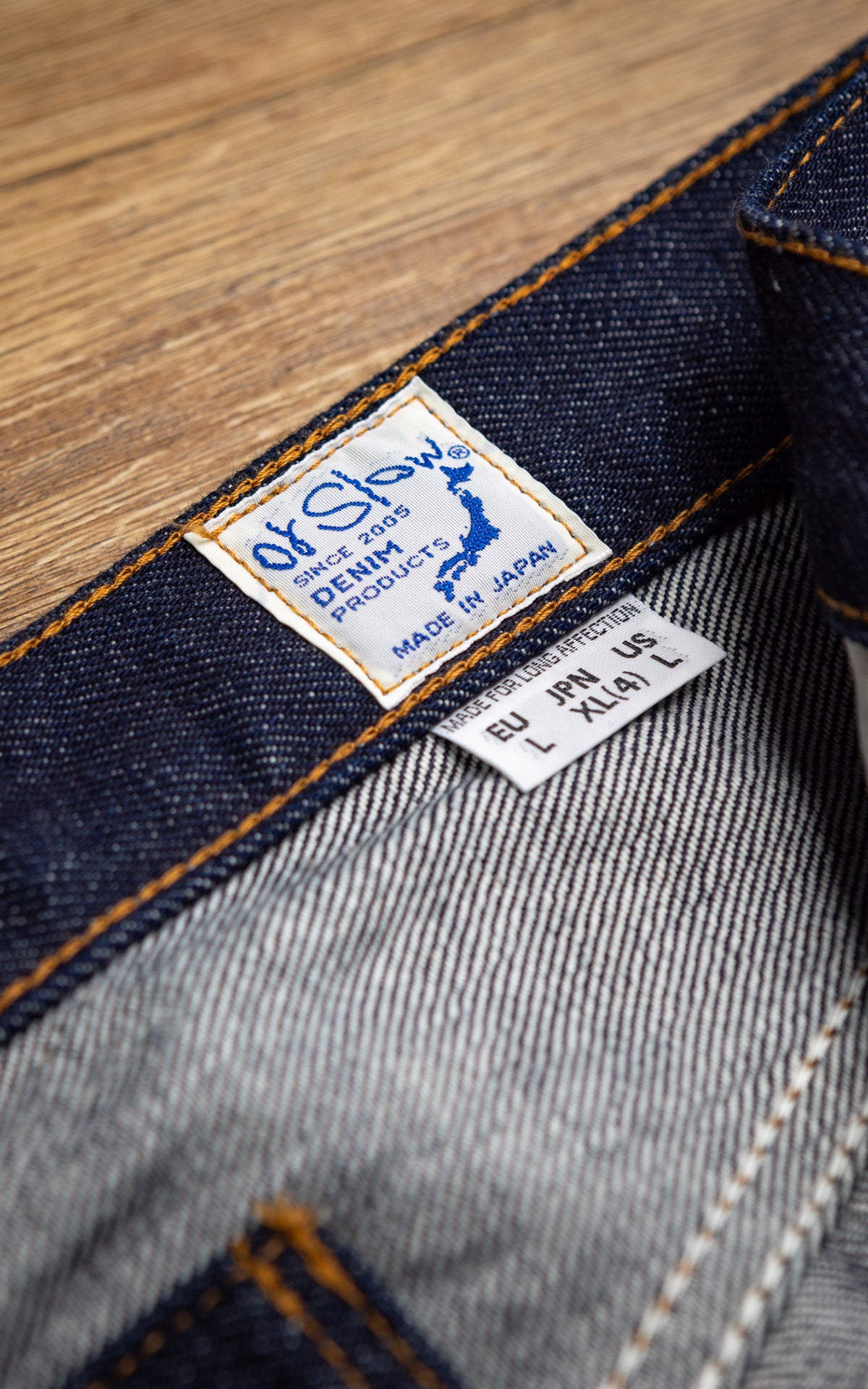 OrSlow 202 Shoe Cut Wide Flare Denim One Wash Indigo