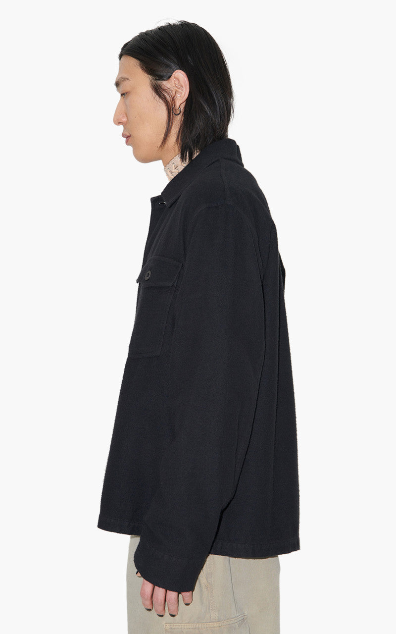 Our Legacy Evening Coach Jacket Black Brushed Cotton