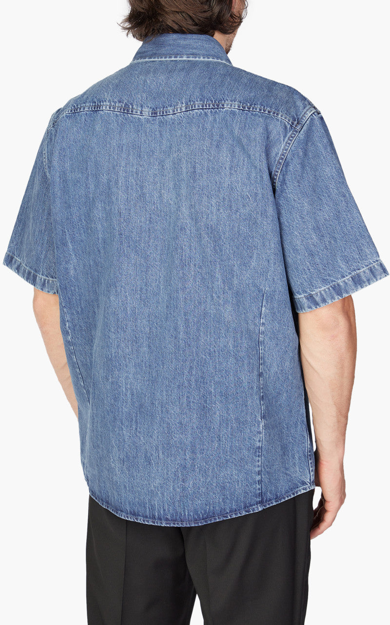 Our Legacy Frontier Shortsleeve Shirt Western Blue Denim