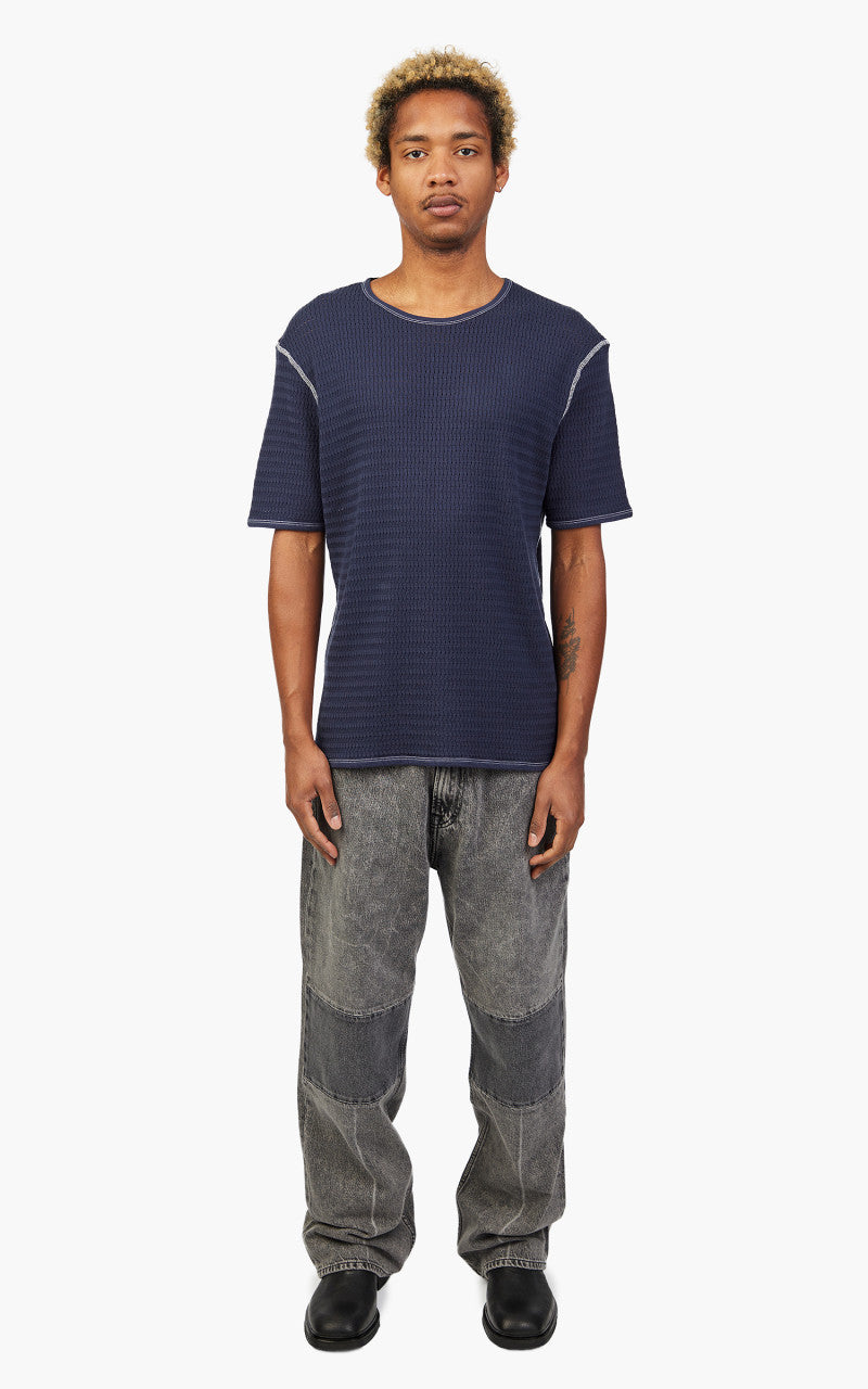 Our Legacy Tanker T-Shirt Navy Sport Crochet