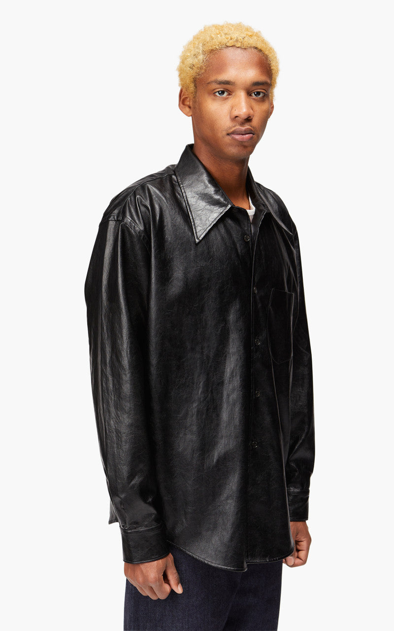 Our Legacy Coco 70s Shirt Cageian Black Fake Leather