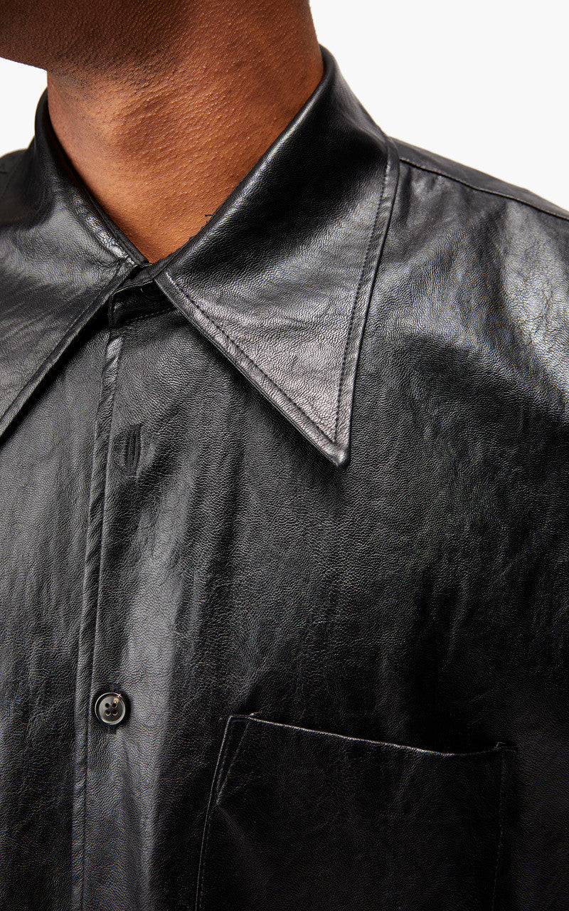 Our Legacy Coco 70s Shirt Cageian Black Fake Leather