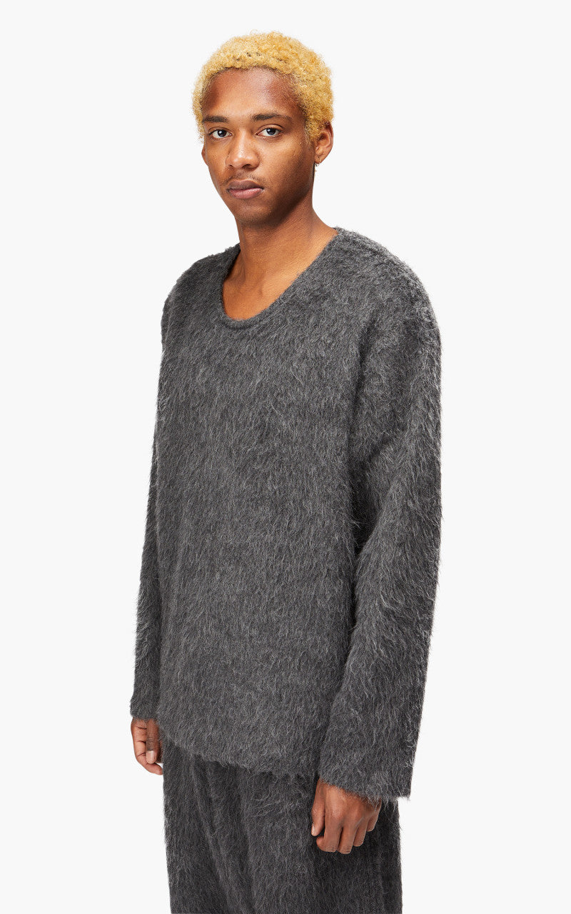 Our Legacy Double Lock U Neck Ash Grey Alpaca