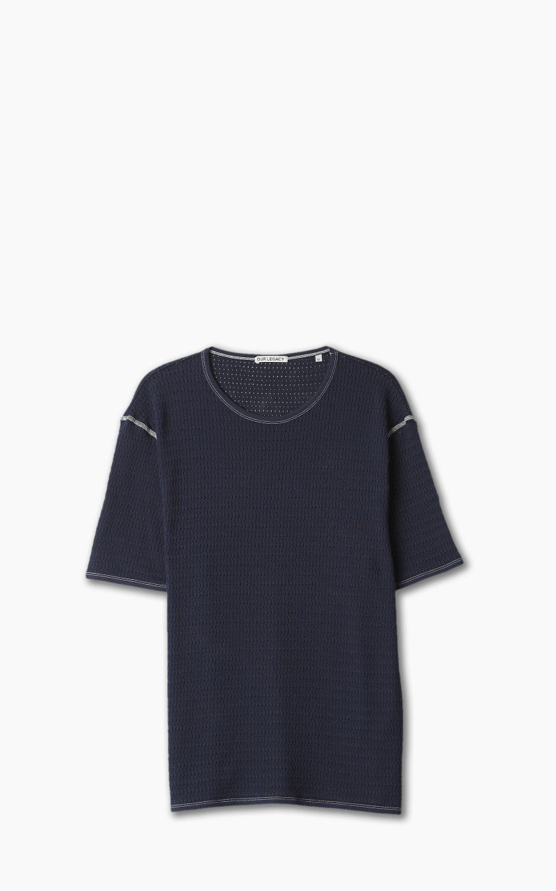 Our Legacy Tanker T-Shirt Navy Sport Crochet