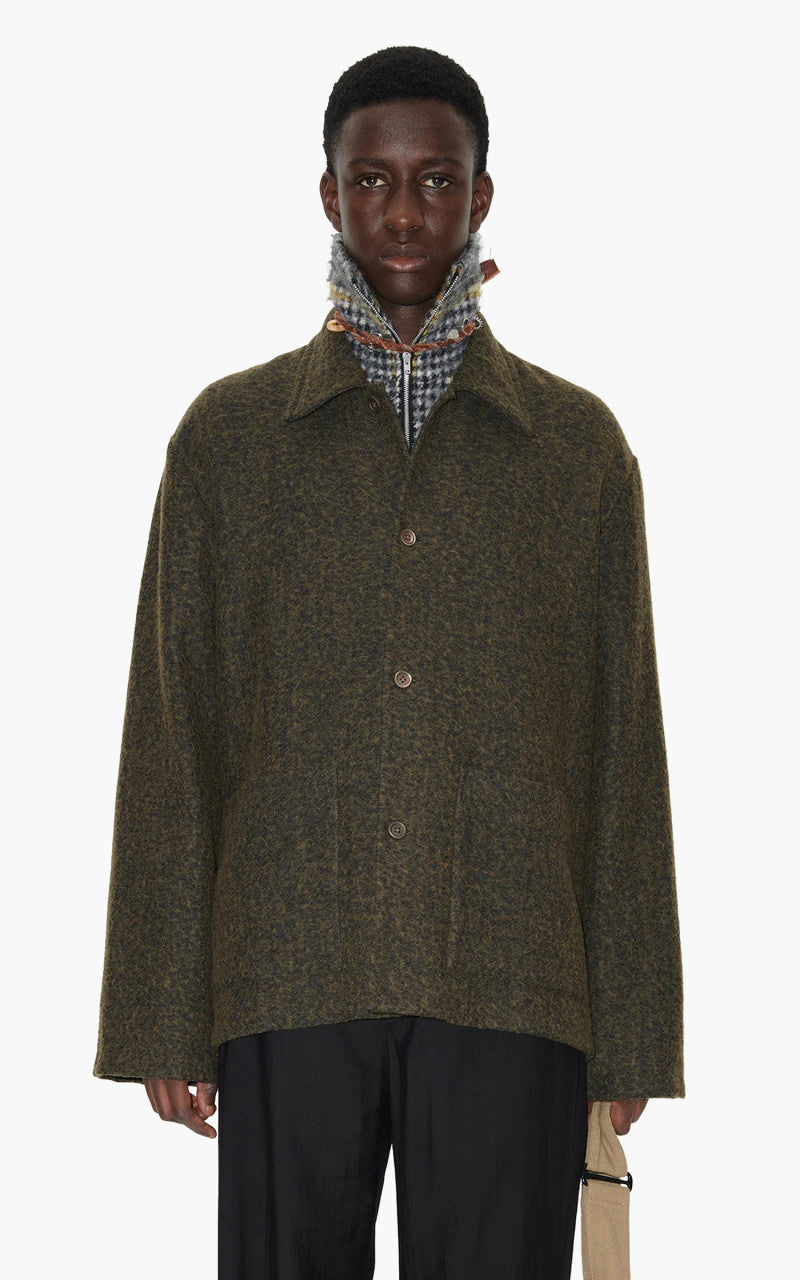 Our Legacy Haven Jacket Black/Moss Fuzz Wool