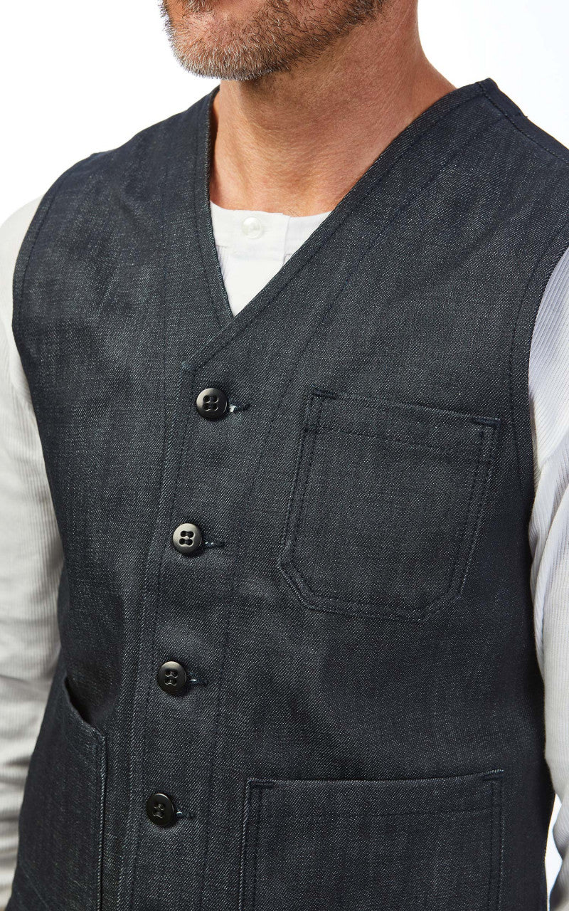 Pike Brothers 1937 Roamer Vest Metal Indigo