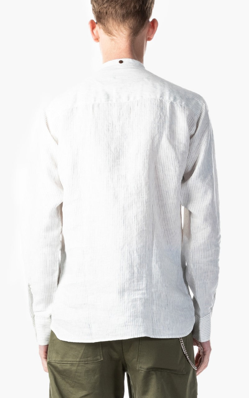 Pike Brothers 1923 Buccanoy Shirt Linen Blue White