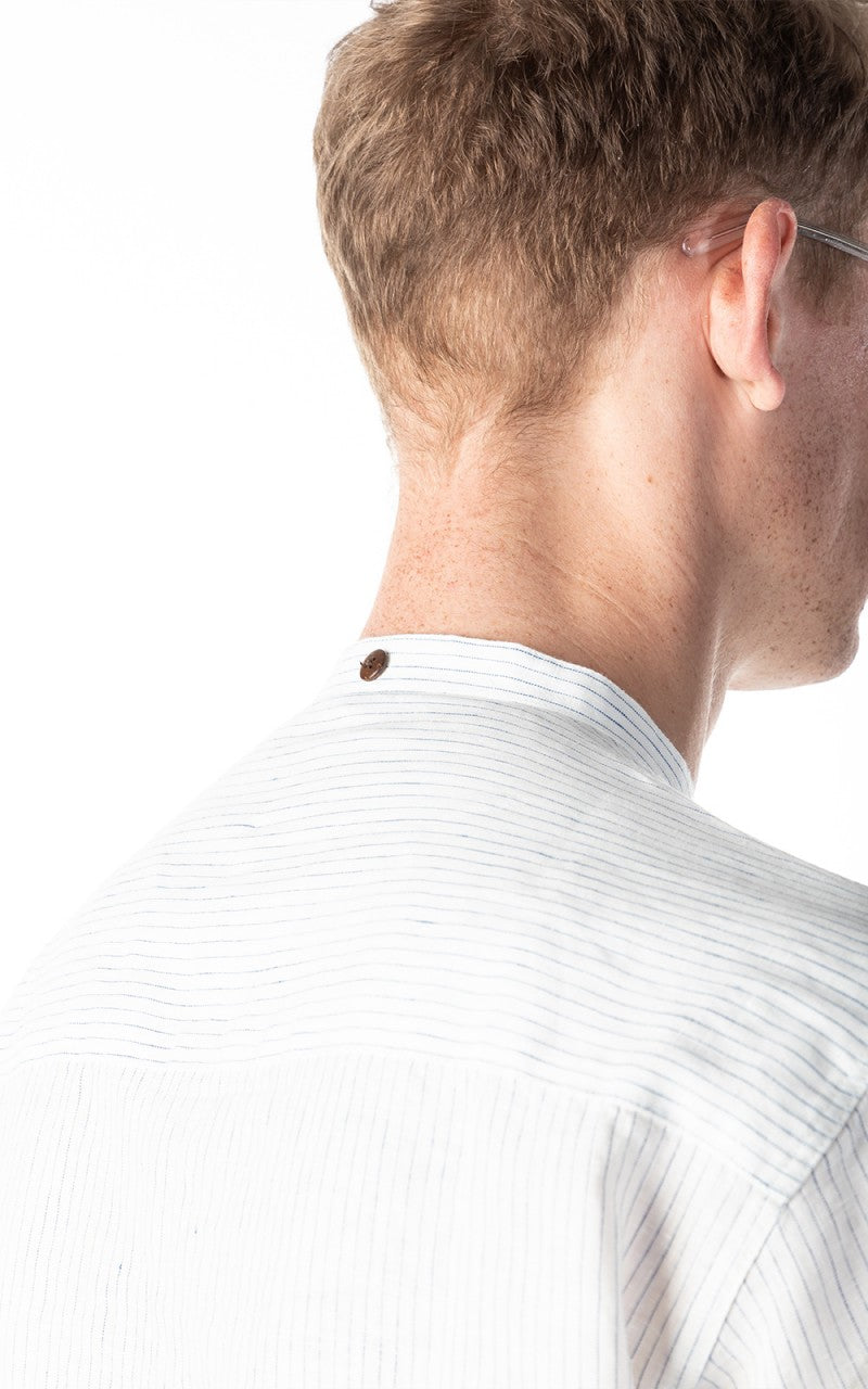 Pike Brothers 1923 Buccanoy Shirt Linen Blue White