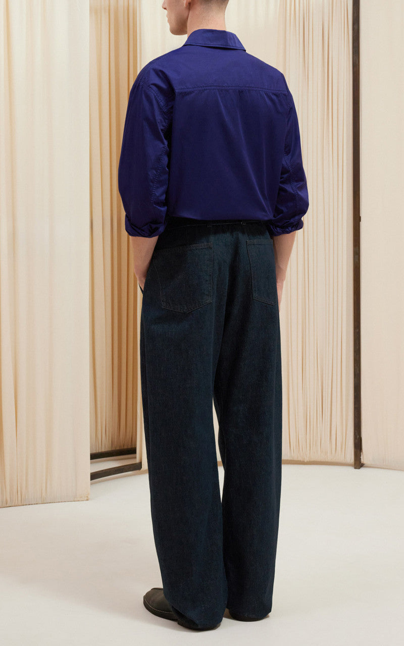 Lemaire Twisted Belted Pants Denim Indigo
