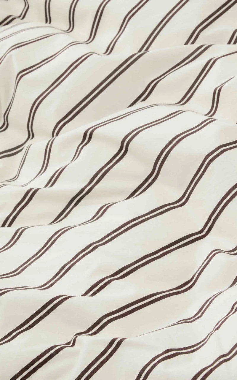 TEKLA Percale Bedding Single Duvet Cover Hopper Stripes