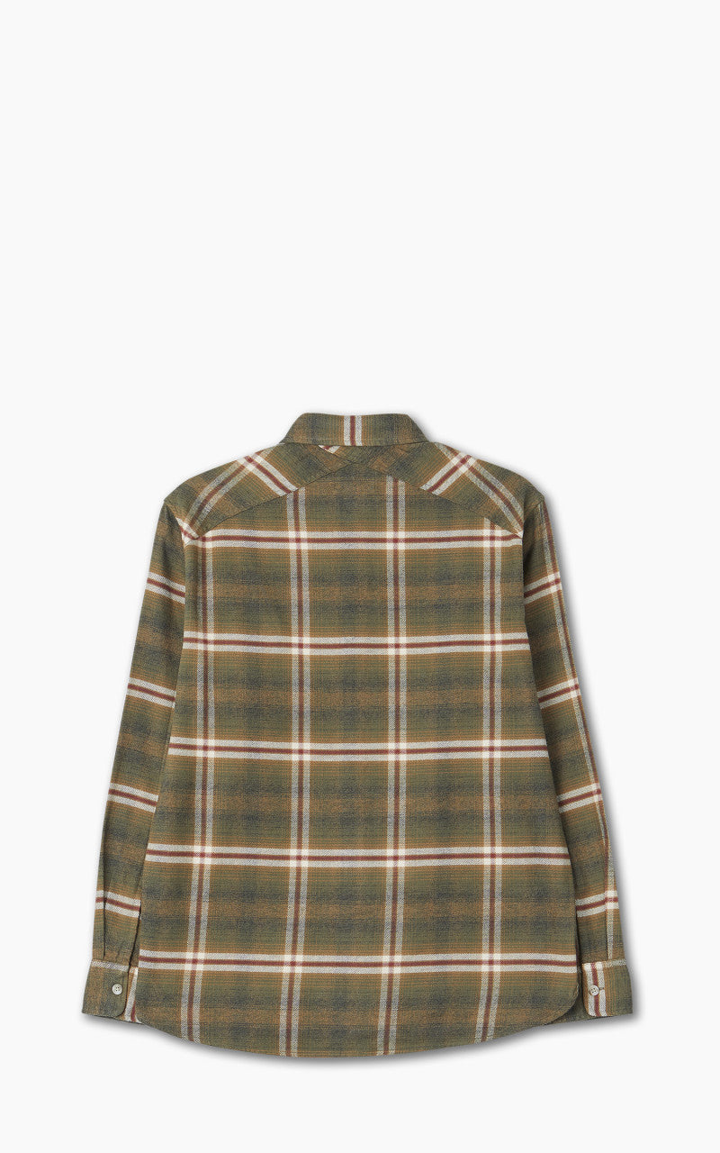 Pendleton Fremont Flannel Shirt Dark Olive/Tan/Red Plaid