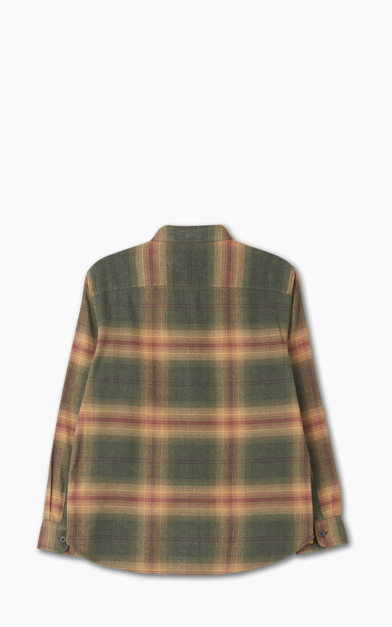 Pendleton Burnside Flannel Shirt Dark Olive/Gold/Red Plaid