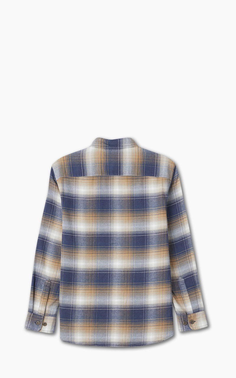 Pendleton Burnside Flannel Shirt Navy/Gold/Tan Plaid