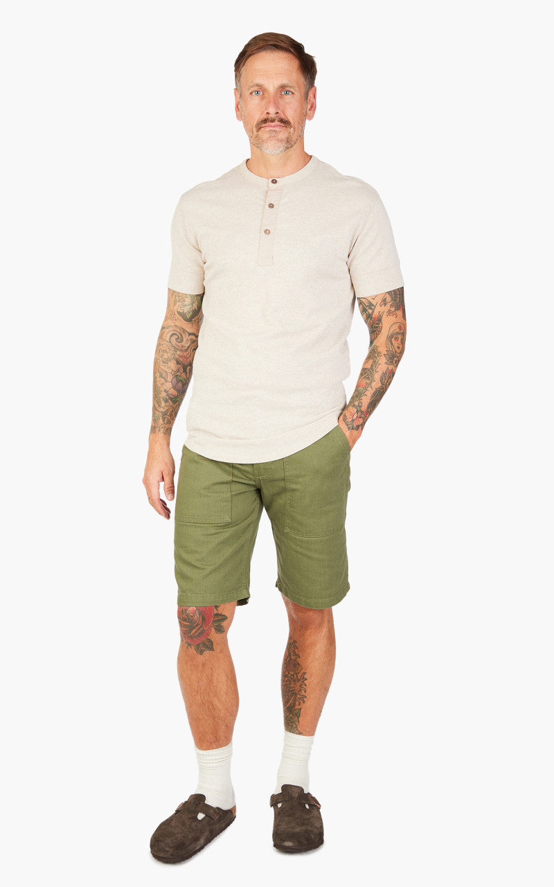 Pike Brothers 1927 Henley Short Sleeve Ecru Melange