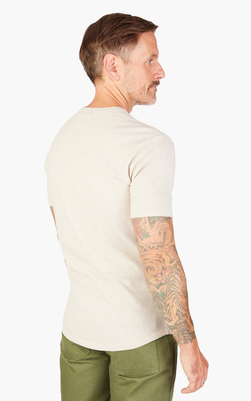 Pike Brothers 1927 Henley Short Sleeve Ecru Melange