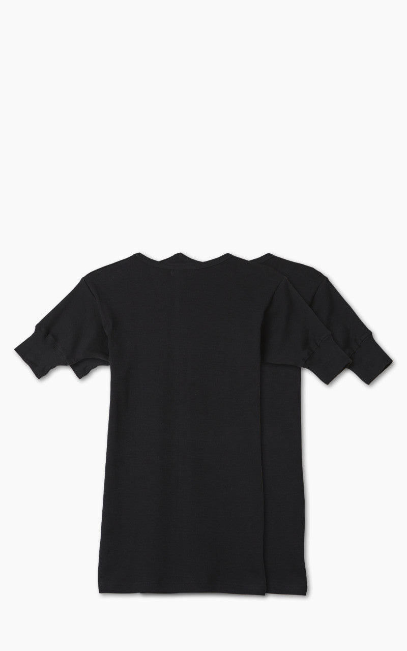 Pike Brothers 1962 Round Neck Tee 2-Pack Black