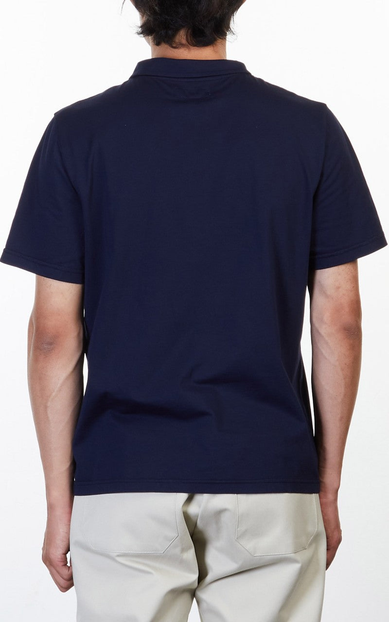 Merz b. Schwanen PLP02 Polo Pocket Shirt Deep Blue