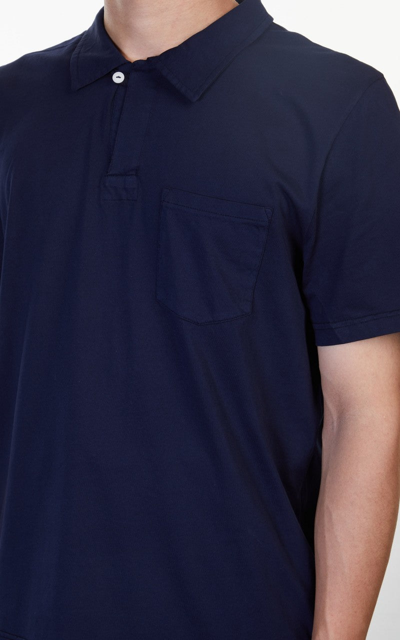 Merz b. Schwanen PLP02 Polo Pocket Shirt Deep Blue