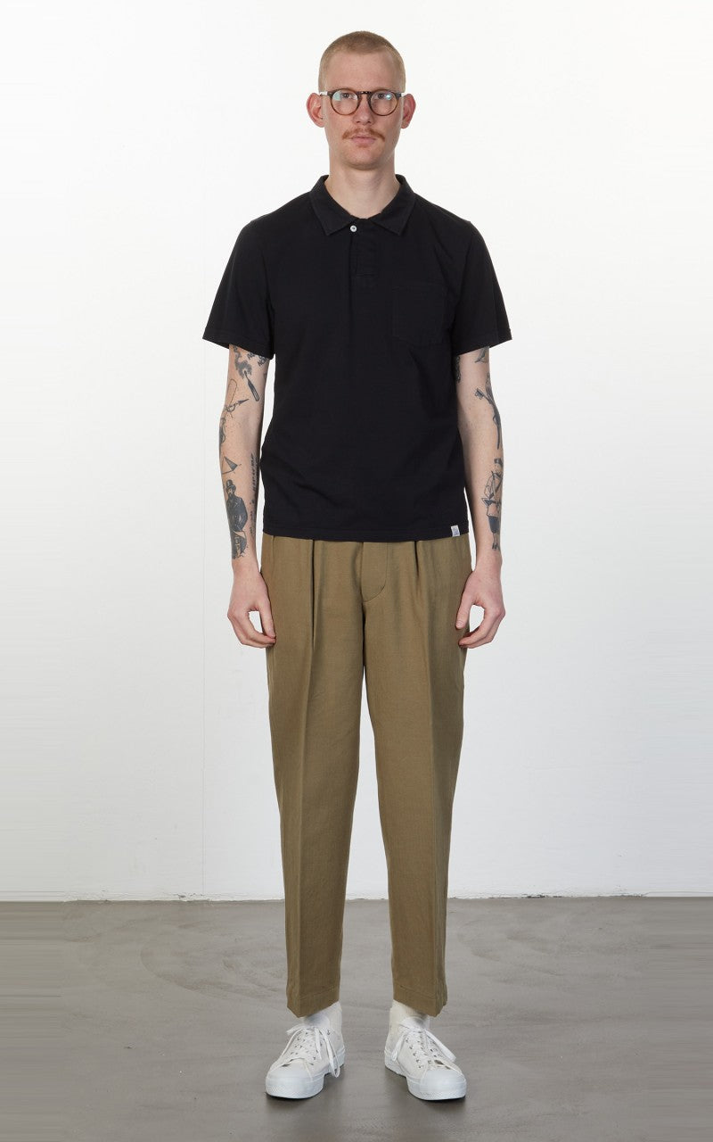 Merz b. Schwanen PLP02 Polo Pocket Shirt Deep Black