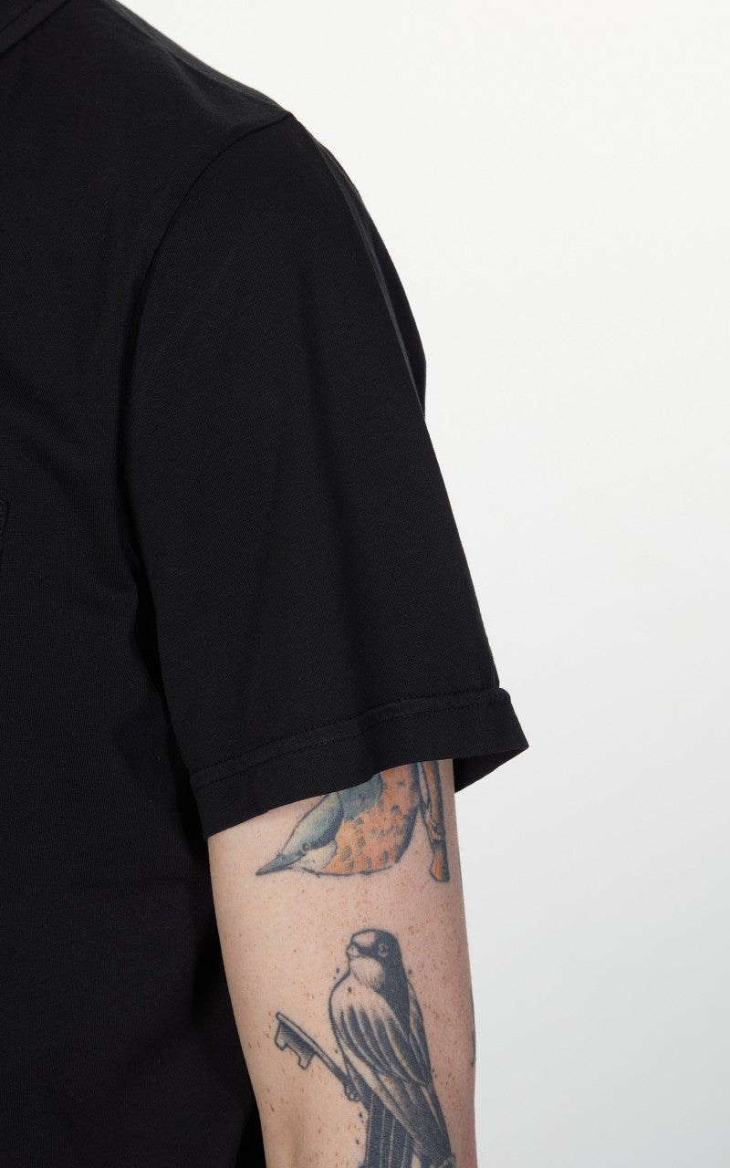 Merz b. Schwanen PLP02 Polo Pocket Shirt Deep Black