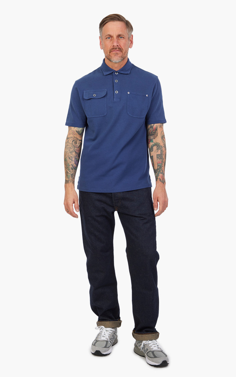 Polo Ralph Lauren Classic Fit Mesh Pocket Polo Shirt Blue