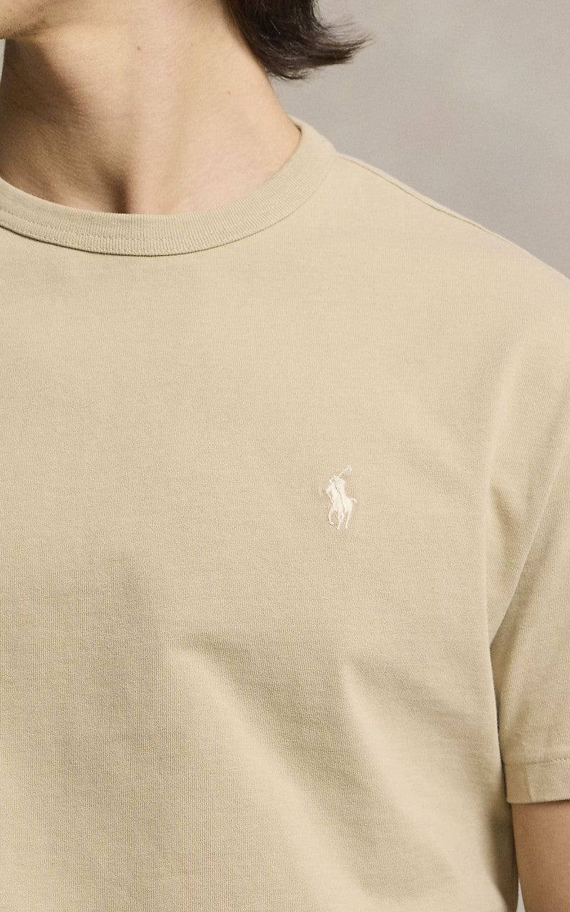 Polo Ralph Lauren Classic Fit Jersey Crewneck T-Shirt Beige