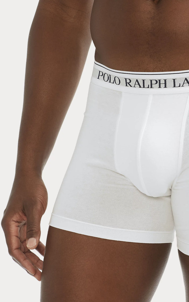 Polo Ralph Lauren Stretch-Cotton Boxer Brief 3-Pack White
