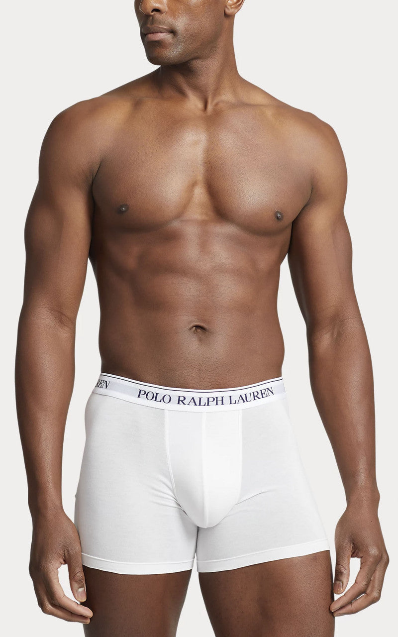 Polo Ralph Lauren Stretch-Cotton Boxer Brief 3-Pack White/Black/Grey