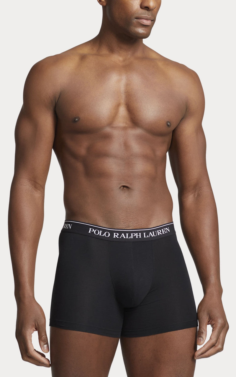 Polo Ralph Lauren Stretch-Cotton Boxer Brief 3-Pack White/Black/Grey