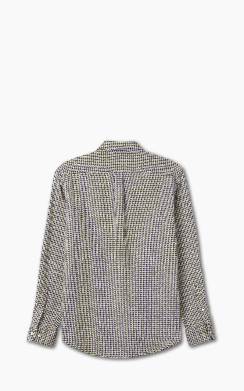 Portuguese Flannel Abstract Pied Poule Shirt Charcoal