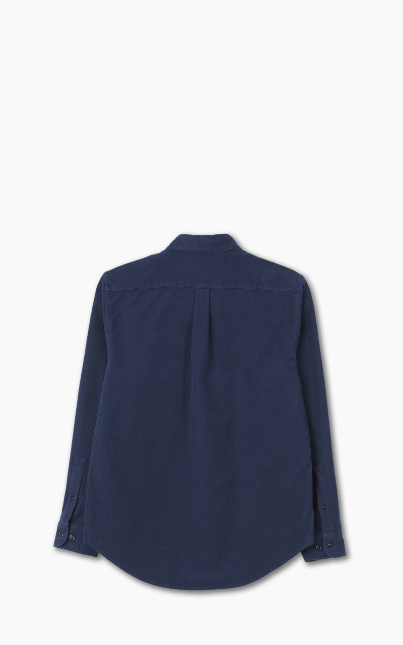 Portuguese Flannel Moleskin Overshirt Navy