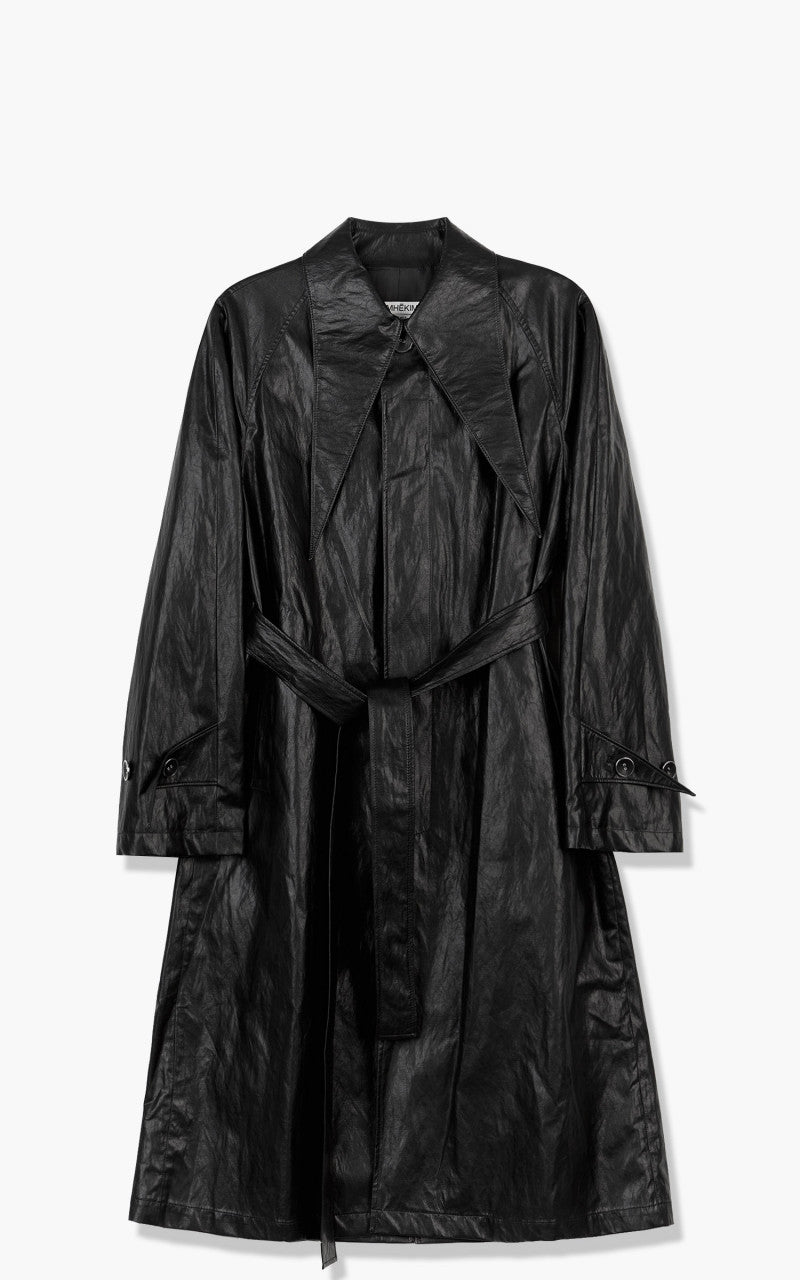 KIMHEKIM Elf Vegan Leather Trench Coat Black