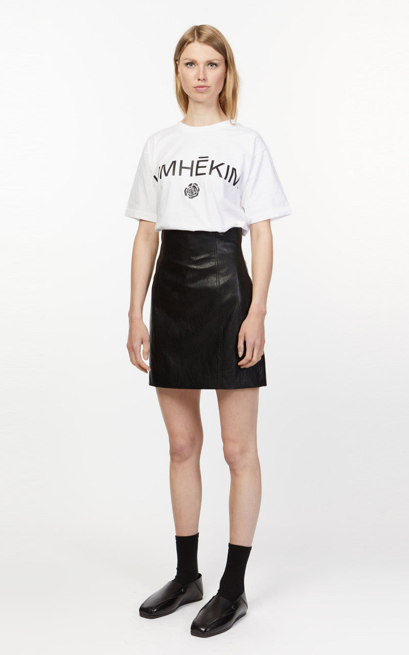 KIMHEKIM Emma Vegan Leather Mini Skirt Black