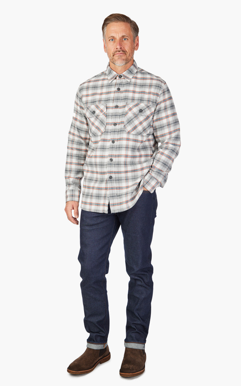 Pendleton Burnside Flannel Shirt Birch/Grey/Red Plaid
